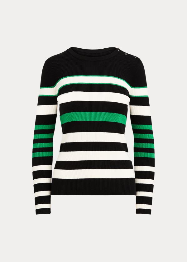 Ralph Lauren Ribbed Cotton-Blend Striktrøje Dame Danmark (HCLPM5987)